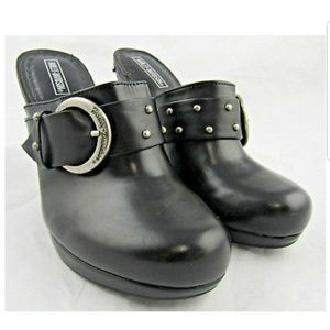 Harley Davidson Studded Heels sz 7 Black Biker